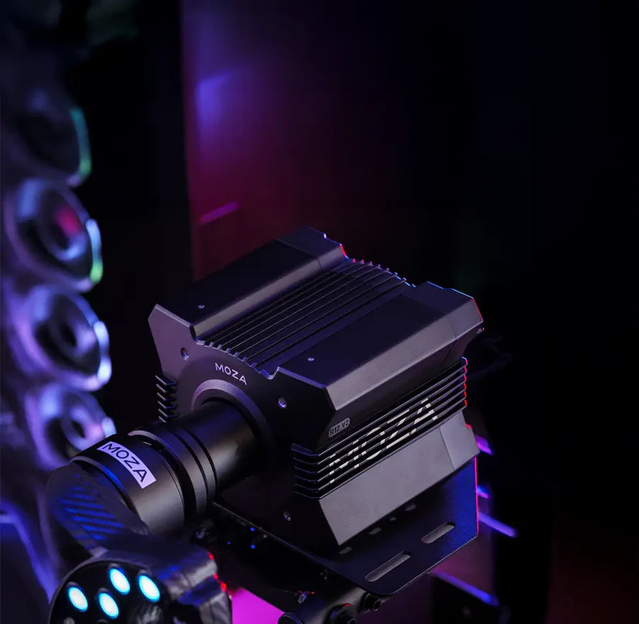 MOZA Racing R12 V2 — base direct drive, vue 2